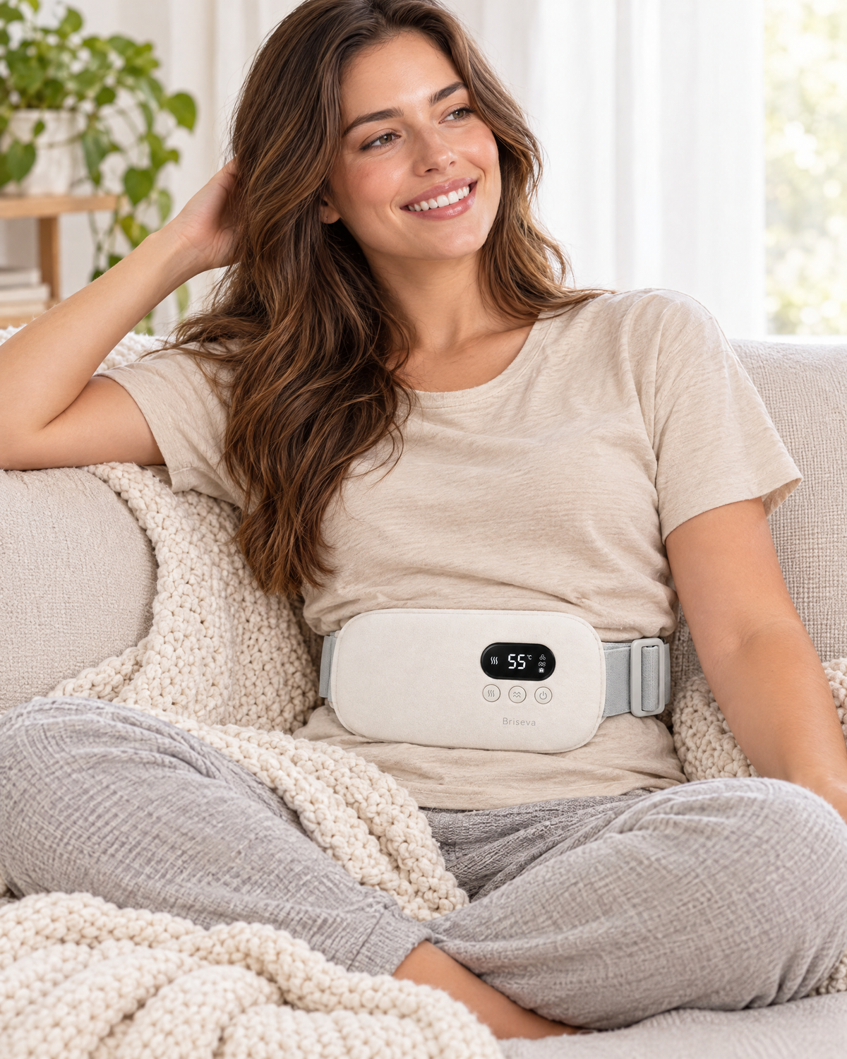 Ceinture chauffante Briseva blanche