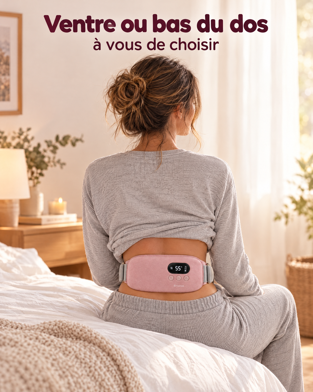 Ceinture Briseva portée dans le bas du dos