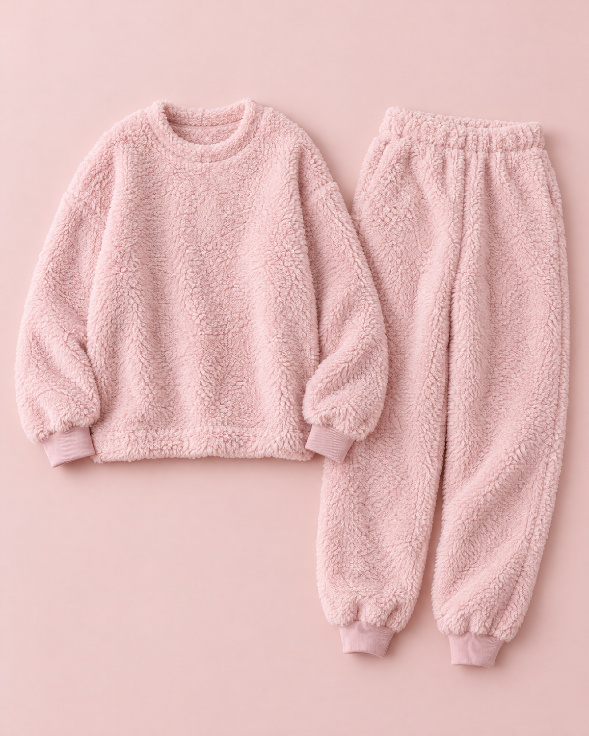 Ensemble pyjama douillet Briseva rose